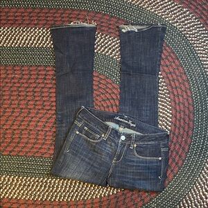 American Eagle Dark Wash Skinny Kick Stretch Jean Size 4